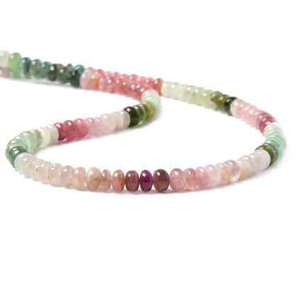 6mm Multi Color Tourmaline plain rondelles 16 inches 115 beads