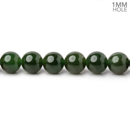 6mm Nephrite Jade Plain Round Beads 15 inch 68 pieces 1mm Hole