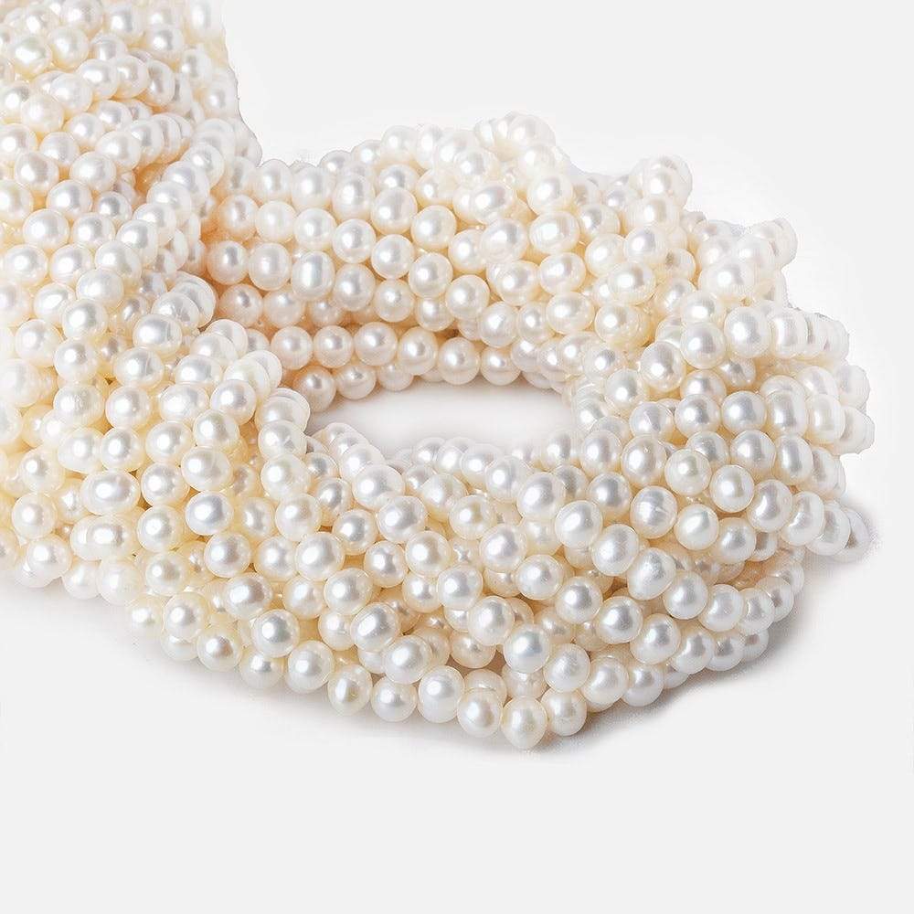 6mm Off White Off Round Freshwater Pearls 16 inch 72 pieces