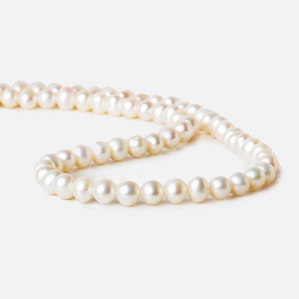 6mm Off White Off Round Freshwater Pearls 16 inch 72 pieces