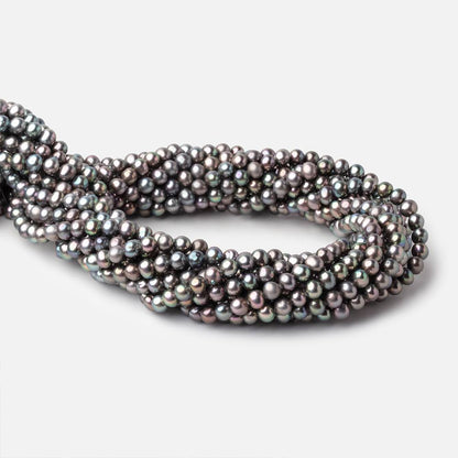 6mm Olive Peacock Off Round Freshwater Pearls 15.75 inch 75 Beads