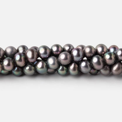 6mm Olive Peacock Off Round Freshwater Pearls 15.75 inch 75 Beads