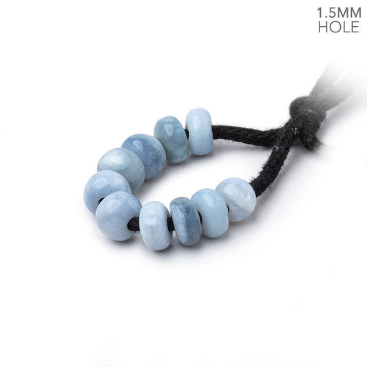 6mm Owyhee Opal 1.5mm Large Hole Plain Rondelle Set of 10