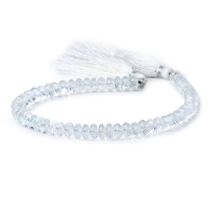 6mm Pale Blue Topaz Faceted Rondelle Beads 8 inch 45 pieces AA