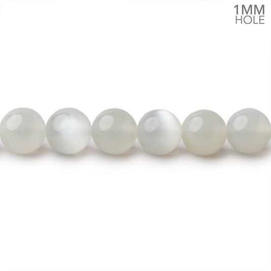 6mm Pale Grey Moonstone Plain Rounds 16 inch 69 Beads 1mm hole