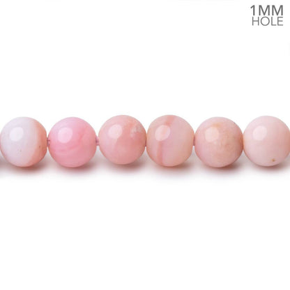 6mm Pink Peruvian Opal Plain Round Beads 15.5 inch 66 pieces 1mm Hole