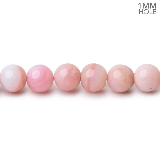 6mm Pink Peruvian Opal Plain Round Beads 15.5 inch 66 pieces 1mm Hole