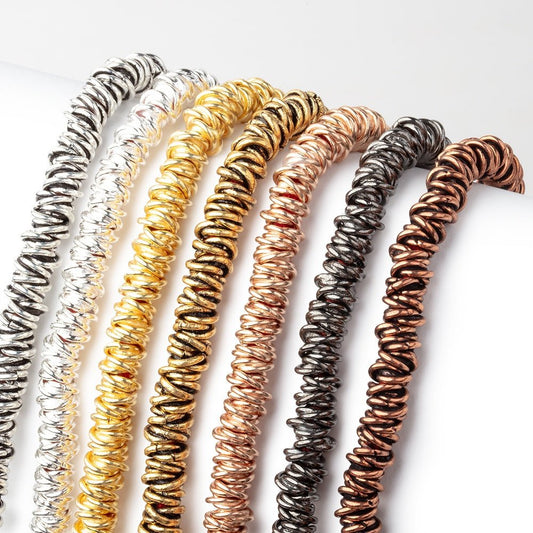 6mm Plain Mobius Large Hole Spacer Beads 8 inch 88 pieces