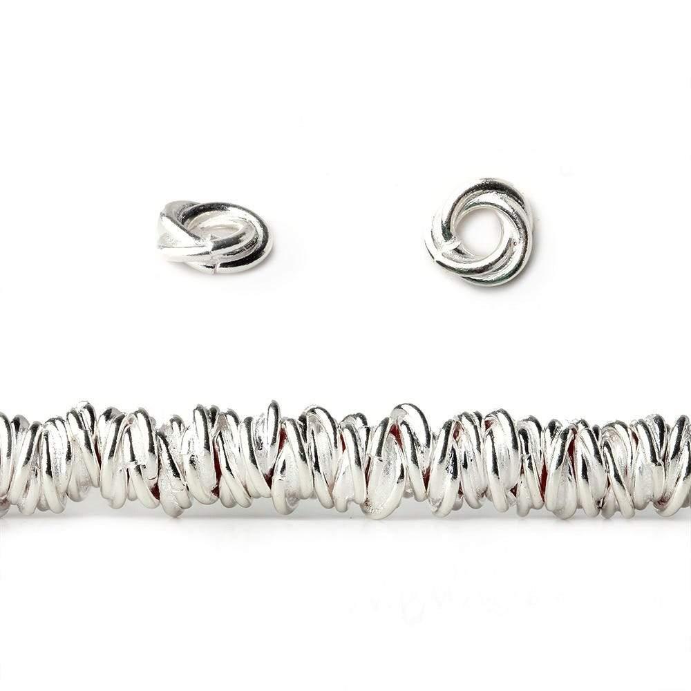 6mm Plain Mobius Large Hole Spacer Beads 8 inch 88 pieces