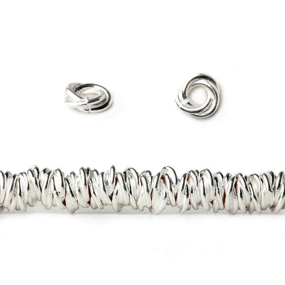 6mm Plain Mobius Large Hole Spacer Beads 8 inch 88 pieces