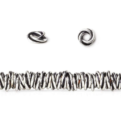 6mm Plain Mobius Large Hole Spacer Beads 8 inch 88 pieces