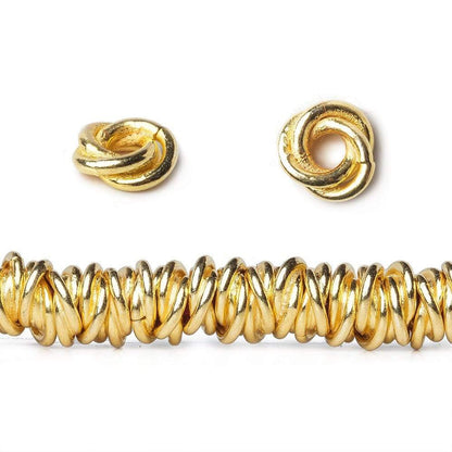 6mm Plain Mobius Large Hole Spacer Beads 8 inch 88 pieces