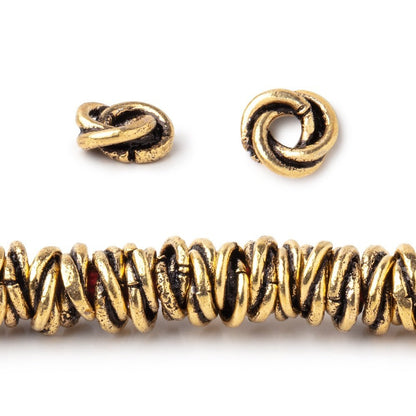 6mm Plain Mobius Large Hole Spacer Beads 8 inch 88 pieces