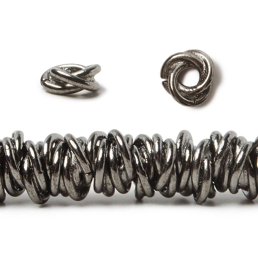 6mm Plain Mobius Large Hole Spacer Beads 8 inch 88 pieces