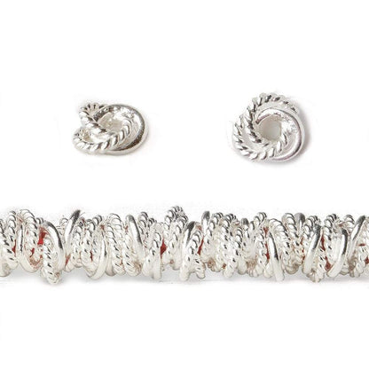 6mm Plain & Twist Mobius Large Hole Spacer Beads 8 inch 89 pieces