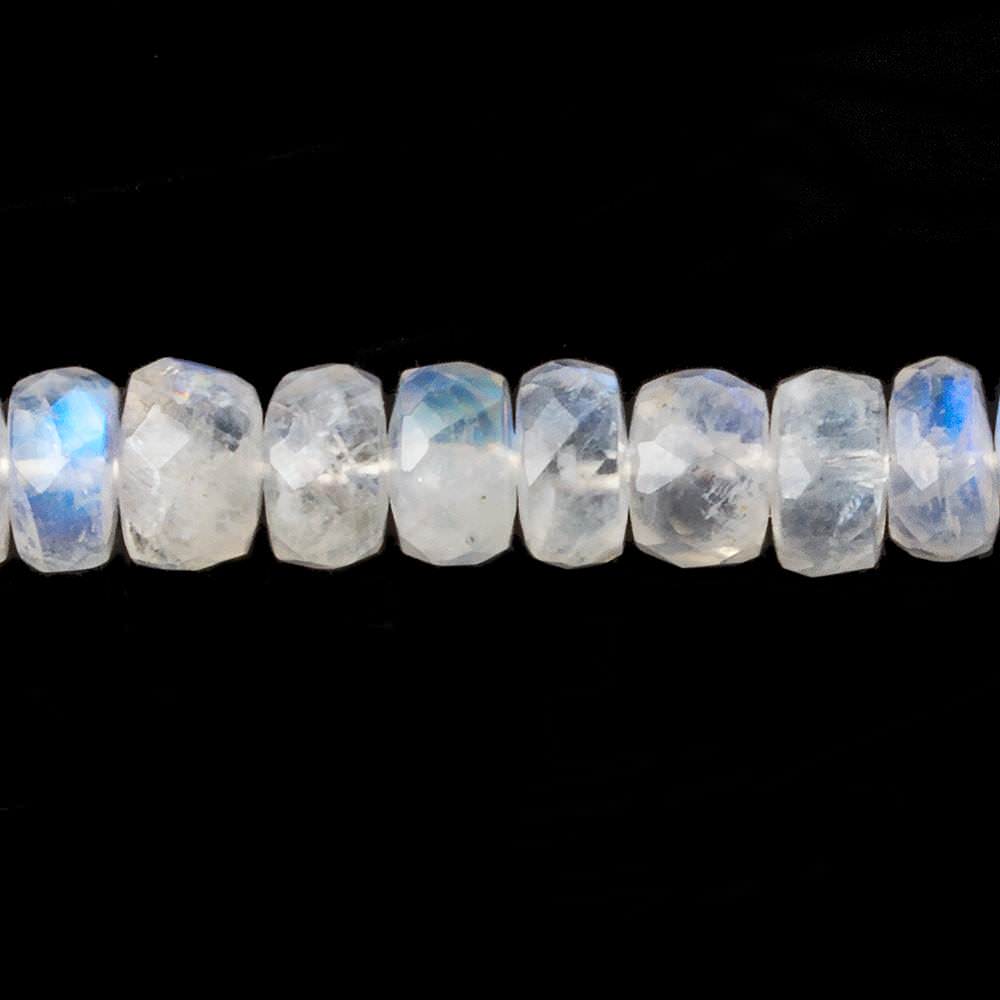 6mm Rainbow Moonstone Faceted Rondelle Beads 13 inch 80 pieces AAA
