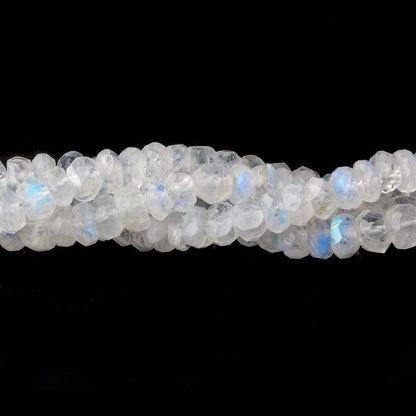 6mm Rainbow Moonstone Faceted Rondelle Beads 8 inch 57 pieces A