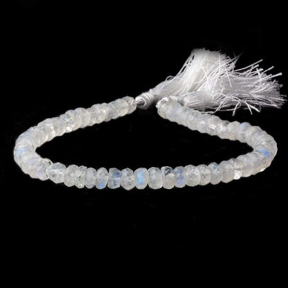 6mm Rainbow Moonstone Faceted Rondelle Beads 8 inch 57 pieces A