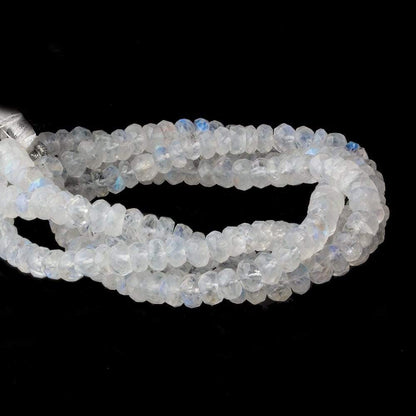 6mm Rainbow Moonstone Faceted Rondelle Beads 8 inch 57 pieces A