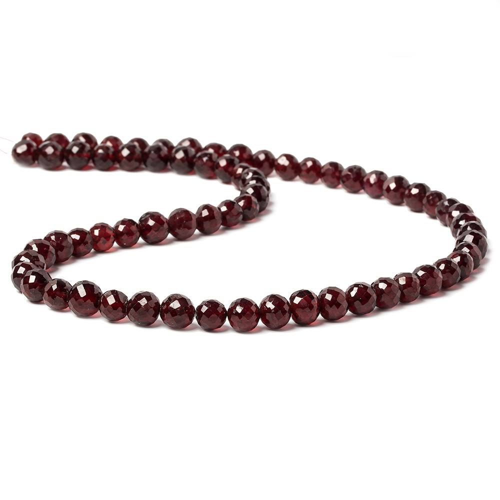 6mm Mozambique Garnet faceted round beads 16 inch 65 pieces