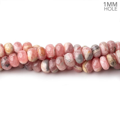 6mm Rhodochrosite Plain Rondelle Beads 16 inch 100 pieces 1mm hole