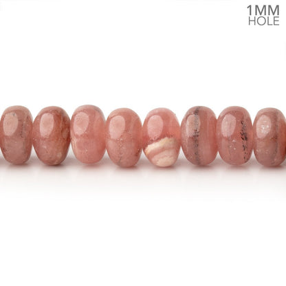 6mm Rhodochrosite Plain Rondelle Beads 16 inch 110 pieces 1mm hole