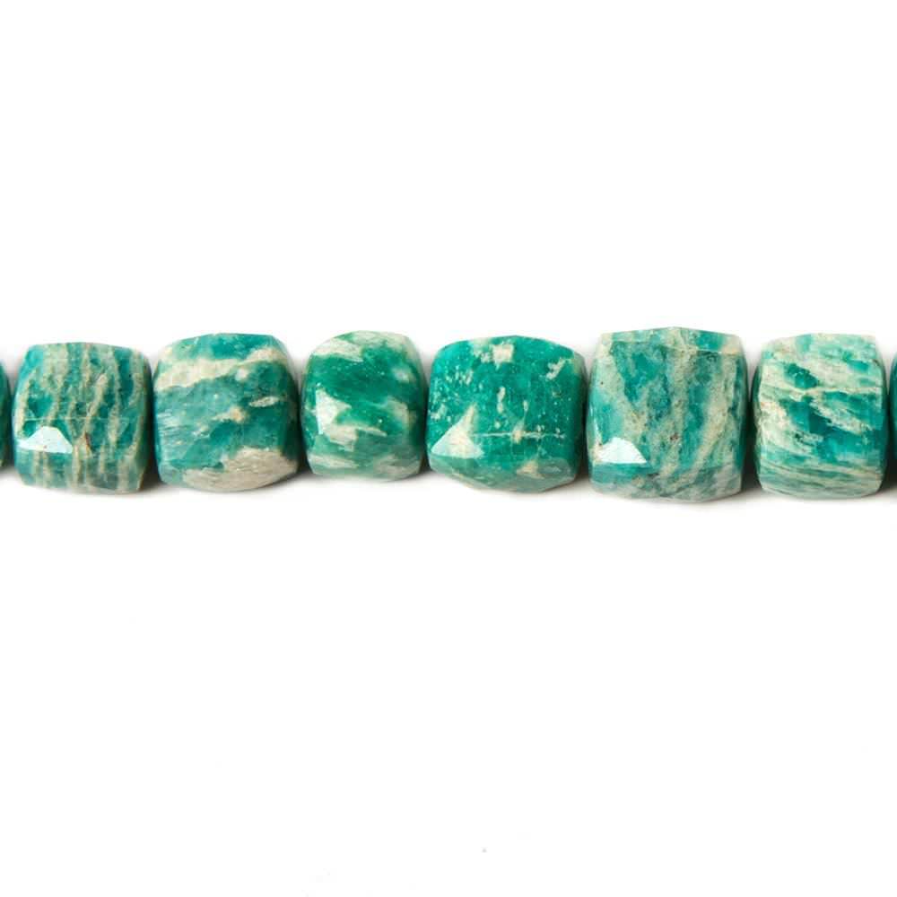 6mm Russian Amazonite Faceted Cube Beads 8 inch 30 pieces