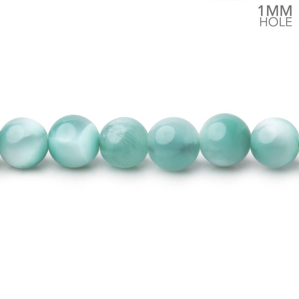 6mm Russian Green Angelite Plain Round Beads 15.5 inch 66 pieces AA