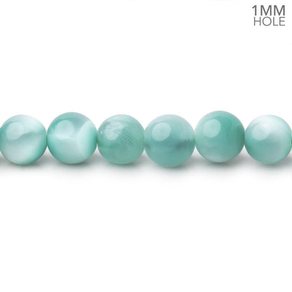 6mm Russian Green Angelite Plain Round Beads 15.5 inch 66 pieces AA