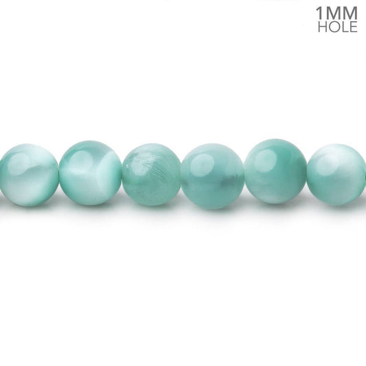 6mm Russian Green Angelite Plain Round Beads 15.5 inch 66 pieces AA
