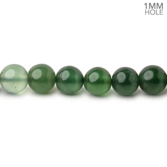 6mm Serpentine Plain Round Beads 16 inch 66 pieces 1mm Large Hole AA
