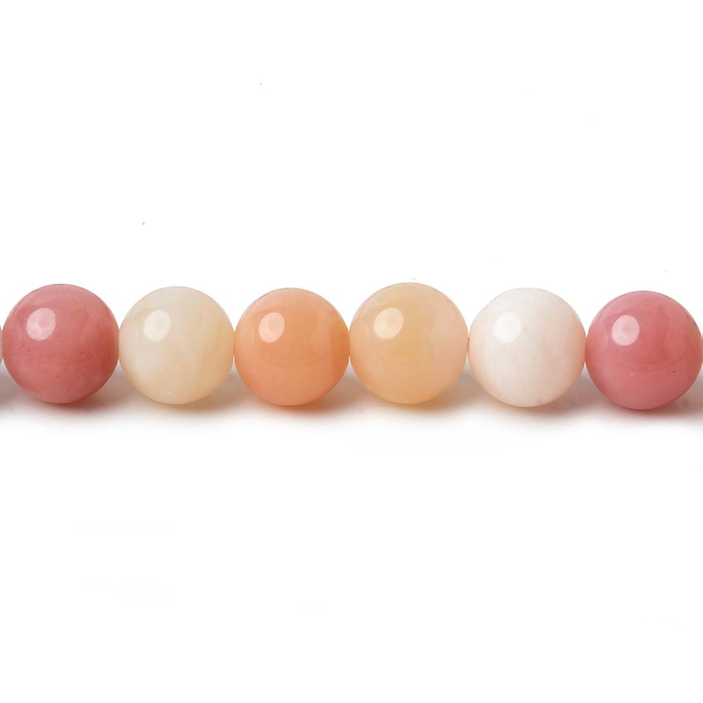 6mm Shaded Pink Peruvian Opal plain rounds 16 inch 67 beads AA