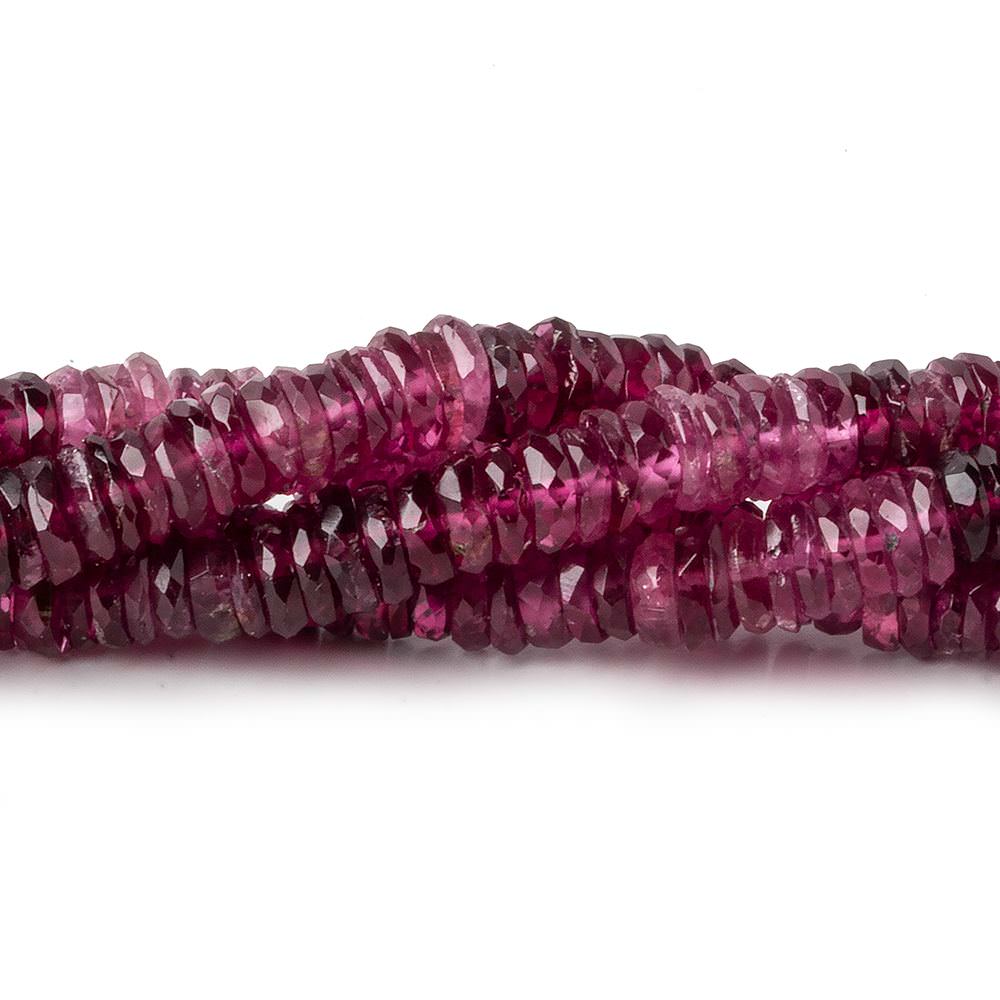 6mm Shaded Rubellite Tourmaline faceted heshi 13.5 inch AAA