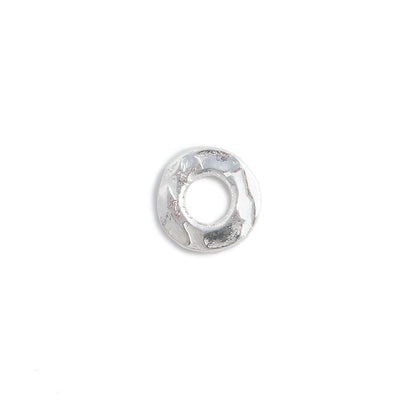 6mm Sterling Silver Hammered Jump Ring Connector 2.5mm ID Set of 10 pieces