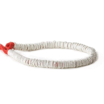 6mm Sterling Silver Plated Copper Twisted Jumpring 8 inch 174 beads