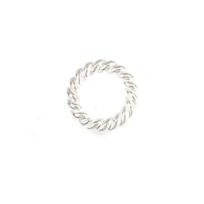 6mm Sterling Silver Twisted Jumpring 25 pcs per bag