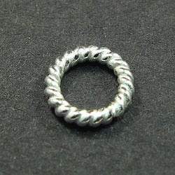 6mm Sterling Silver Twisted Jumpring 25 pcs per bag