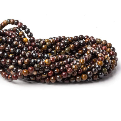 6mm Tiger Iron plain round beads 15 inch 60 pieces