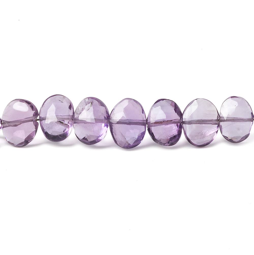 6x10 Amethyst Side Drilled Faceted Oval Beads 8 inch 30 pieces