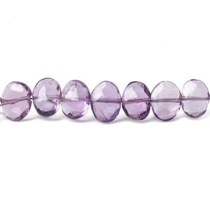 6x10 Amethyst Side Drilled Faceted Oval Beads 8 inch 30 pieces