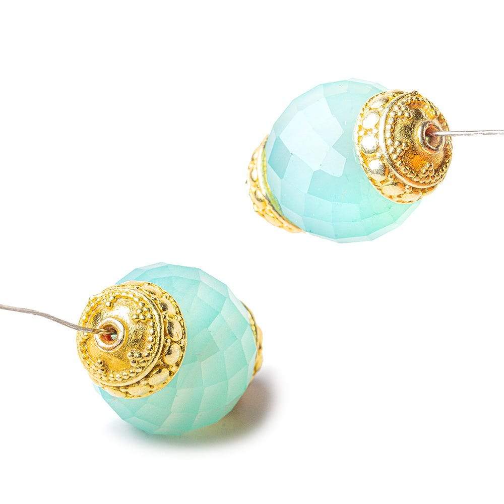 6x10mm 22kt Gold Plated Copper Bead Cap 8 inch