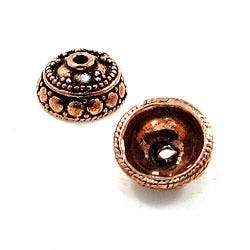 6x10mm Copper Bead Cap 8 inch 40 pcs