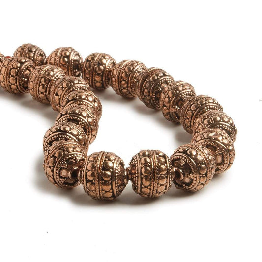 6x10mm Copper Bead Cap 8 inch 40 pcs