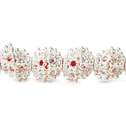 6x10mm Sterling Silver Plated Copper Bead Cap 8 inch 42 beads