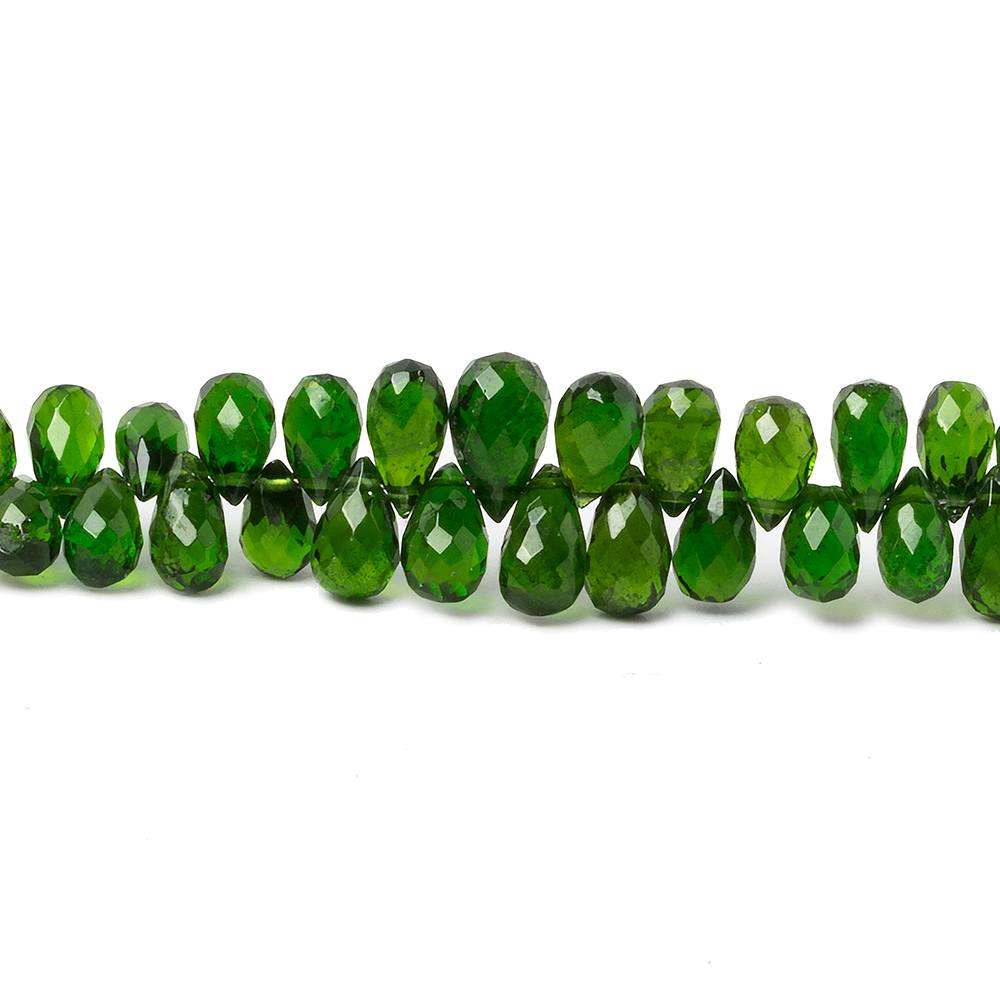 6x3-9x4mm Chrome Diopside faceted tear drop Beads 8 inch 91 pieces
