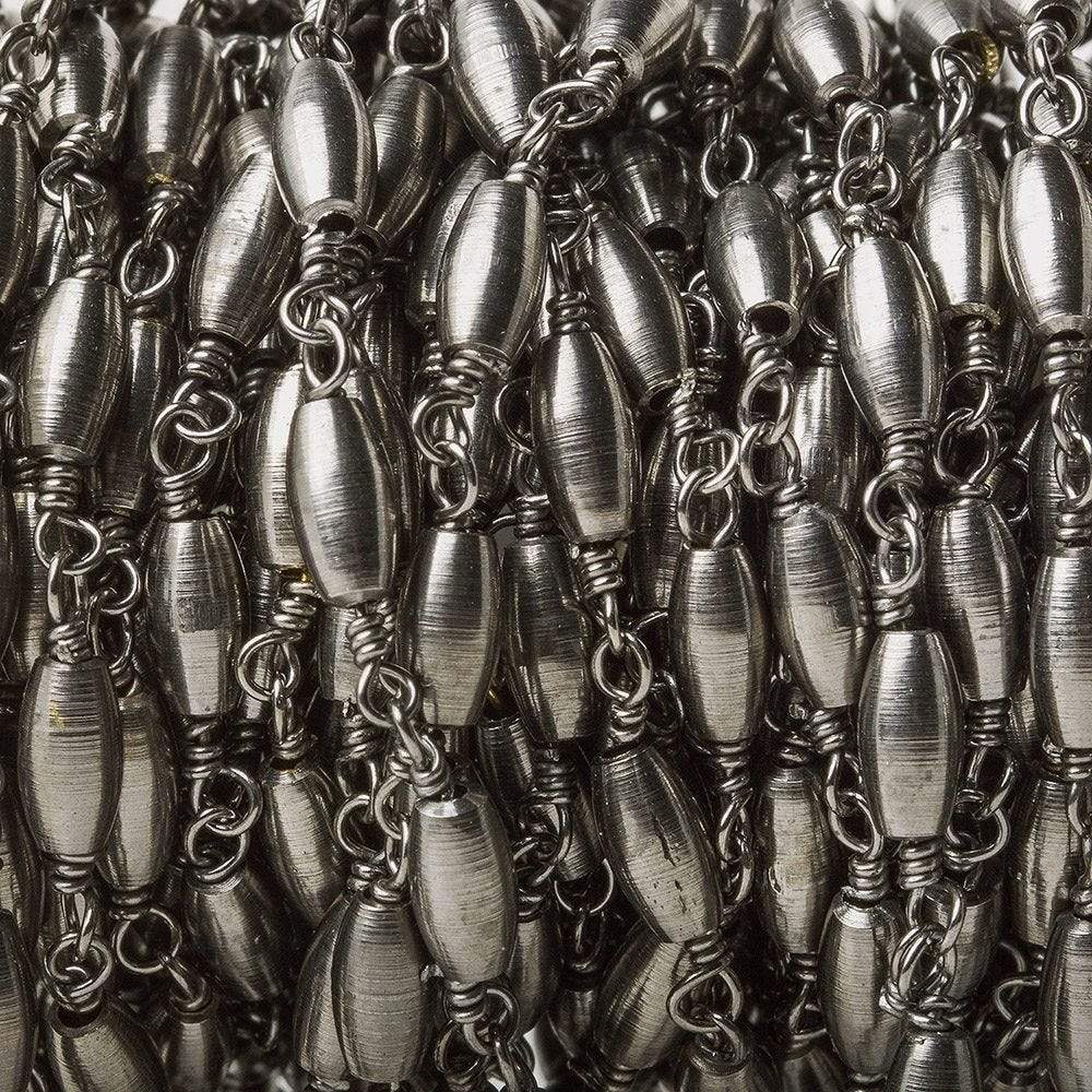 6x3mm Black Gold plated Rice Black Gold Chain by the foot