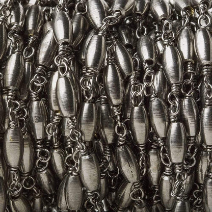 6x3mm Black Gold plated Rice Black Gold Chain by the foot