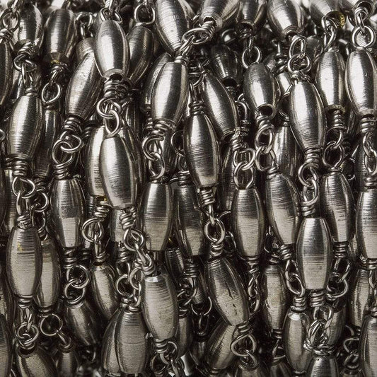 6x3mm Black Gold plated Rice Black Gold Chain by the foot