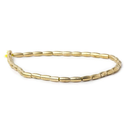 6x3mm Brass Plain Rice Beads 31 beads 8 inch