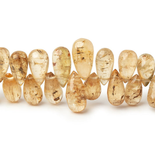 6x4-10x6mm Imperial Topaz Plain Tear Drop Beads 7 inch 70 pieces